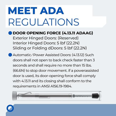 Push-Pull Door Pressure Gauge 0 to 35 Lbs with Plastic Protective Tube for ADA Requirement Trigger Pull Push Door Test Tool in Kuwait