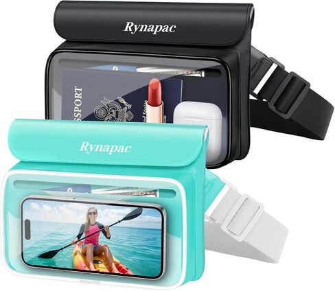 حقيبة فاني مضادة للماء، حقيبة أساسية لعطلات الشاطئ مقاومة للماء مع حزام الخصر، ملحقات الرحلات البحرية يجب أن تكون ضرورية للحفاظ على الأشياء الثمينة للهاتف آمنة وجافة، مثالية لركوب القوارب والسباحة والغطس والتجديف بالكاياك in Kuwait