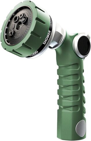 RESTMO Heavy Duty Hose Nozzle, Metal Garden Water Hose Sprayer with 7 Watering Patterns, Thumb Control, On Off Valve, High Pressure Nozzle Sprayer for Watering Plants, Car and Pet Washing, Bronze in Kuwait