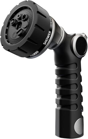 RESTMO Heavy Duty Hose Nozzle, Metal Garden Water Hose Sprayer with 7 Watering Patterns, Thumb Control, On Off Valve, High Pressure Nozzle Sprayer for Watering Plants, Car and Pet Washing, Bronze in Saudi Arabia