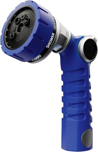 RESTMO Heavy Duty Hose Nozzle, Metal Garden Water Hose Sprayer with 7 Watering Patterns, Thumb Control, On Off Valve, High Pressure Nozzle Sprayer for Watering Plants, Car and Pet Washing, Bronze in Saudi Arabia