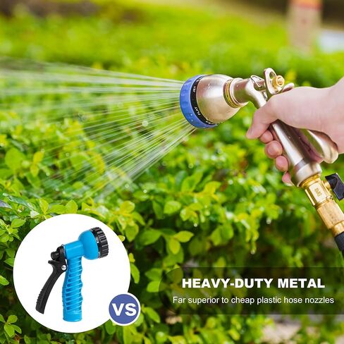 فوهة خرطوم حديقة شديدة التحمل من HOSUN، بخاخ خرطوم مياه معدني عالي الضغط بنسبة 100% مع 7 أنماط رش، فوهة مياه خلفية مريحة لسقي النباتات وغسيل السيارات وتنظيف الحيوانات الأليفة in Kuwait