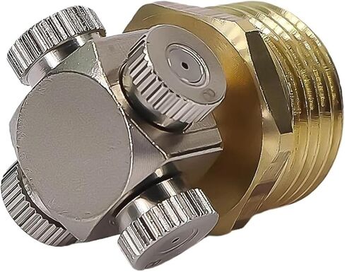 فوهة رذاذ دقيقة بـ 4 فتحات 0.1-0.8 مم مع محول قاعدة نحاسية 1/2 بوصة لرش الحديقة وترطيبها (قطر 0.8 مم - قطعتان) in Kuwait