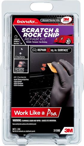 Bondo Scratch & Rock Chip Repair Kit, Paintable - Permanent - Non-Shrinking Repair in Less Than One Hour, 1 Kit in Kuwait