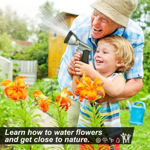 فوهات خرطوم الحديقة 9 أنماط قابلة للتعديل، فوهة رذاذ خرطوم معدنية شديدة التحمل، مسدس رش مقاوم للانزلاق، بخاخ مياه للتنظيف/ري حديقة الحديقة/استحمام الحيوانات الأليفة/غسيل السيارات in Kuwait