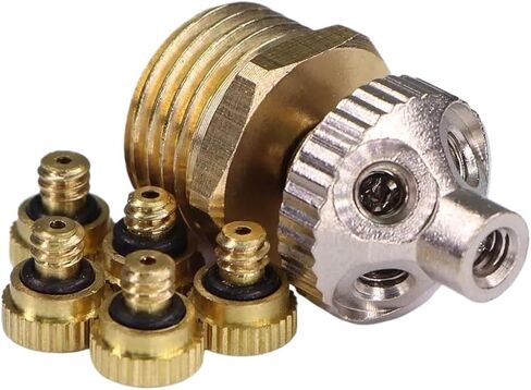 فوهة رذاذ رذاذ دقيقة ذات 5 فتحات - رذاذ قابل للتعديل 0.1-1.0 مم للتوصيلات النحاسية (1/2 بوصة، 20 مم)(0.5 مم-1 قطعة) in Kuwait