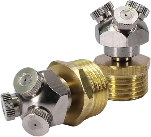 فوهة رذاذ دقيقة ذات 3 فتحات لتبريد وترطيب الحديقة - بخاخ مفصل نحاسي 0.1-0.8 مم (قطر 0.2 مم - قطعتان) in Kuwait