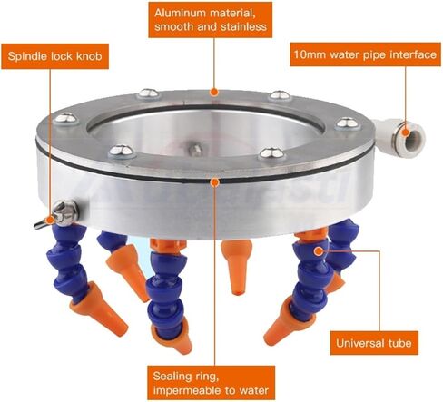 Engraving Machine spray ring Engraving Machine Spindle Cooling Ring Tool Spray Universal Adjustment Cooler Nozzle Metal(65mm) in Saudi Arabia