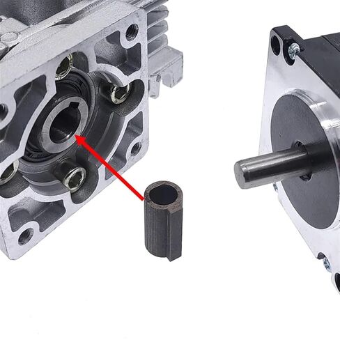 RV030 Worm Gearbox Shaft Sleeve Adaptor Speed Reducer Coupling 6.35mm 8mm Nema 23 Stepper Motor Input Shaft Sleeve Shaft Adjustable in Saudi Arabia