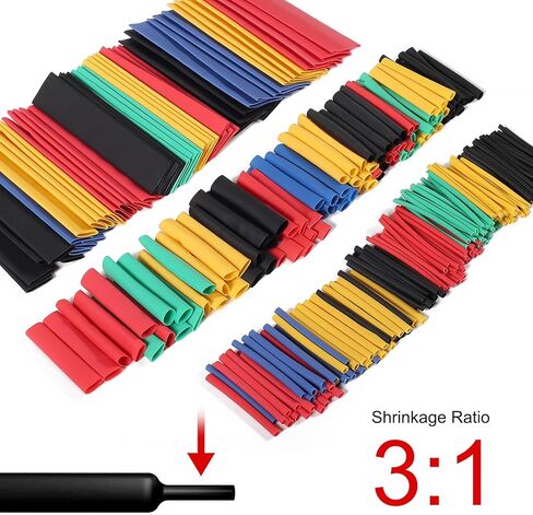 328pcs Heat Shrink Tubing 8 Sizes Electric Insulation Tube Kit Industrial Shrink Wrap Tube for Cable Wire Repair in Saudi Arabia
