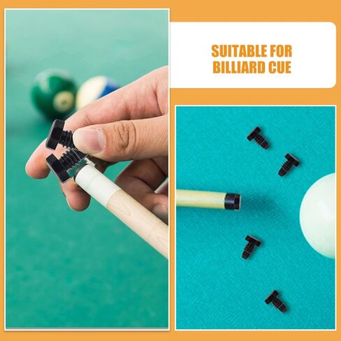 GARVALON 10pcs Plastic Billiard Cue Bottom Protectors Black Cylinder Pool Cue End Covers for Billiard Rod End Protection Replacement Plastic Bottom Plugs in Kuwait