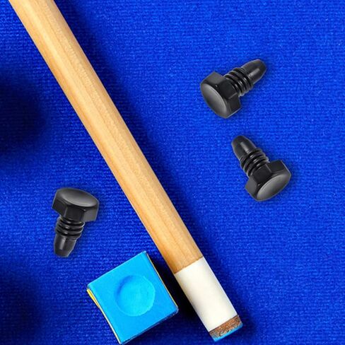 GARVALON 10pcs Plastic Billiard Cue Bottom Protectors Black Cylinder Pool Cue End Covers for Billiard Rod End Protection Replacement Plastic Bottom Plugs in Kuwait