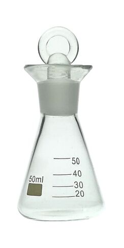 FLK-12-100 دورق زجاجي 100 مل من اليود مع سدادة 19/22 مفصل زجاجي أرضي دورق مخروطي الشكل in Kuwait