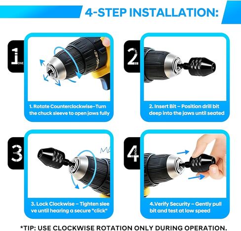 2 قطعة محول تشاك المثقاب بدون مفتاح 1/4 محول مثقاب سداسي الشكل Imapct لسائق الصدمات، محول تغيير سريع، محولات تمديد مثقاب الحفر في 0.3-6.5 مم، ملحقات أدوات 0.3-3.6 مم in Kuwait