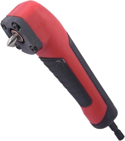 Right Angle Drill Bit Corner Adapter, Right Angle Attachment Impact Driver Drill Adapter for 18V Electric Screwdriver Repair, ABS Handle 90 Degree Corner Device(Black Red) in Kuwait