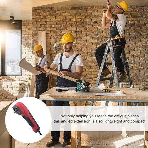 Right Angle Drill Bit Corner Adapter, Right Angle Attachment Impact Driver Drill Adapter for 18V Electric Screwdriver Repair, ABS Handle 90 Degree Corner Device(Black Red) in Kuwait