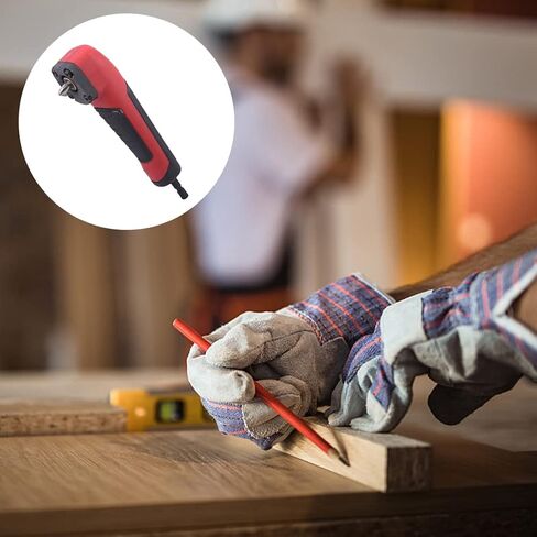 Right Angle Drill Bit Corner Adapter, Right Angle Attachment Impact Driver Drill Adapter for 18V Electric Screwdriver Repair, ABS Handle 90 Degree Corner Device(Black Red) in Kuwait