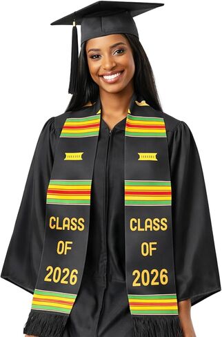 Graduation Stole Class of 2025 Gifts African-Inspired Scarf Graduation Gifts for College and High School Grads Black Girl Magic Stoles for Graduate Events African Culture Graduation Accessories in Kuwait