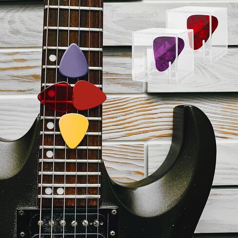 Framendino, 3 Pack Acrylic Guitar Pick Display Case Clear Shadow Box Holder for Collectible Decoration in Saudi Arabia