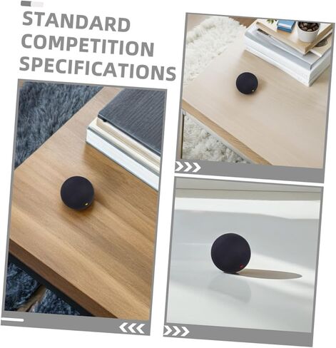 2pcs Rubber Squash Training Balls Single Red and Yellow Dot, Small Bounce Reaction Trainer for Beginner Hand-Eye Coordination, Indoor and Outdoor Squash Practice in Kuwait