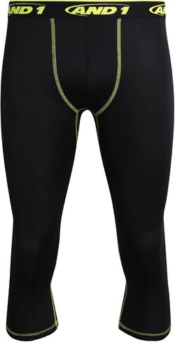 AND1 Men's Performance Leggings - Athletic Compression Base Layer Tights (Size: S-XL) in Kuwait