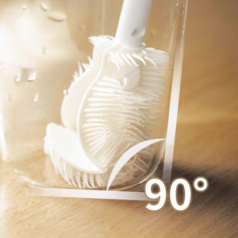 Cup Brush White Folding Brush Head Glass Cleaner Silicone Kitchen Cleaning Tool Drink Bottle in Saudi Arabia