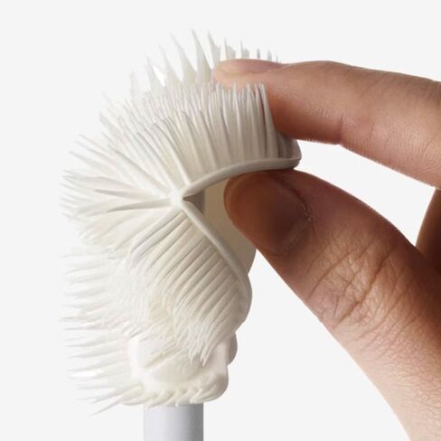 Cup Brush White Folding Brush Head Glass Cleaner Silicone Kitchen Cleaning Tool Drink Bottle in Saudi Arabia