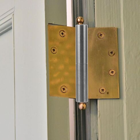 304 Stainless Metal Weldable Barrel Door Hinges Cylindrical Metal Attach-on Hinges 16mm X 100mm for Cabinet Doors, Gates, Trailers with Detachable Pin, Heavy-Duty Industrial in Kuwait