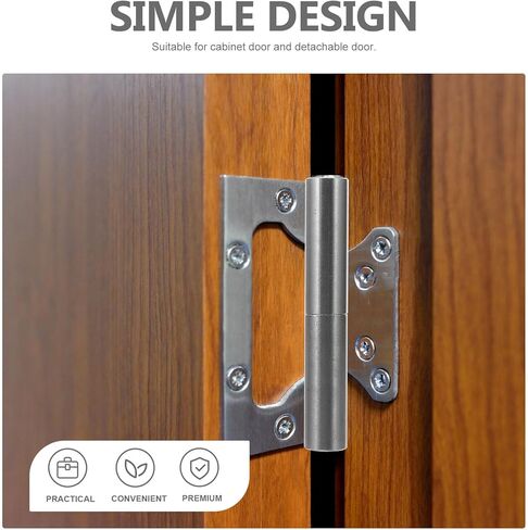 304 Stainless Metal Weldable Barrel Door Hinges Cylindrical Metal Attach-on Hinges 16mm X 100mm for Cabinet Doors, Gates, Trailers with Detachable Pin, Heavy-Duty Industrial in Kuwait