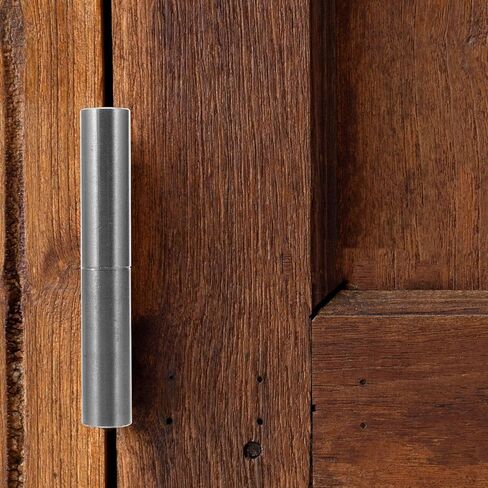 304 Stainless Metal Weldable Barrel Door Hinges Cylindrical Metal Attach-on Hinges 16mm X 100mm for Cabinet Doors, Gates, Trailers with Detachable Pin, Heavy-Duty Industrial in Kuwait