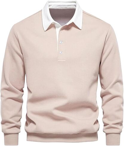 Men's Long Sleeve Color-Block Hoodie Spring Business Casual Cotton Blend Soft Comfortable Sweatshirt Top in Saudi Arabia