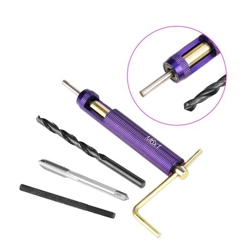 Wire Thread Insert Kit, M6 Stainless Steel Wire Thread Insert Combination Tool Set Thread Repair Kit for Soft Woods of Pine, Plywood, Fiberboard in Saudi Arabia