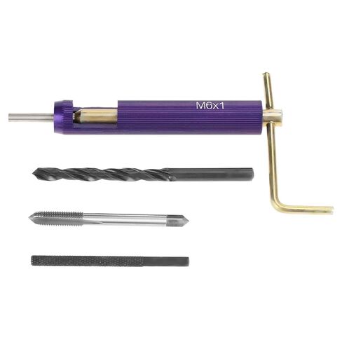 Wire Thread Insert Kit, M6 Stainless Steel Wire Thread Insert Combination Tool Set Thread Repair Kit for Soft Woods of Pine, Plywood, Fiberboard in Saudi Arabia
