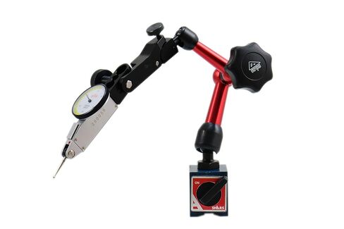 Shars 66 Lbs Mini Universal Magnetic Base Indicator Holder Speed Set Fine Adjustment with 0.03" Dial Test Indicator 202-7957(202-7934+303-3203) P] in Saudi Arabia