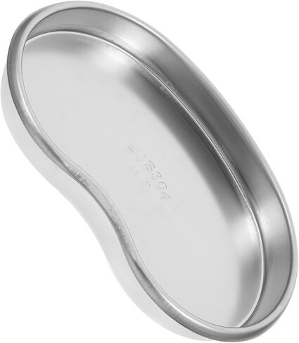 Cabilock Stainless Steel Dental Tray Curved Procedure Tray for Tooth Extraction Tool Organizer Lid and Handle Silver in Saudi Arabia