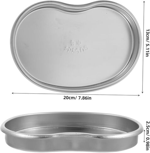 Cabilock Stainless Steel Dental Tray Curved Procedure Tray for Tooth Extraction Tool Organizer Lid and Handle Silver in Saudi Arabia