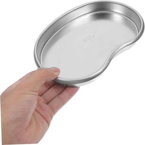 Cabilock Stainless Steel Dental Tray Curved Procedure Tray for Tooth Extraction Tool Organizer Lid and Handle Silver in Saudi Arabia