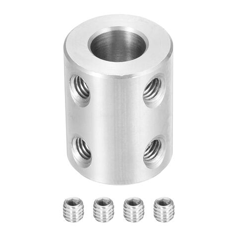 MECCANIXITY Rigid Screw Coupling 6mm to 12mm Shaft Coupler Connector L25mm x D20mm Steel Joint Connector Rigid Coupling Set for 3D Printers DIY Encoder with 4 M5 Screw in Saudi Arabia
