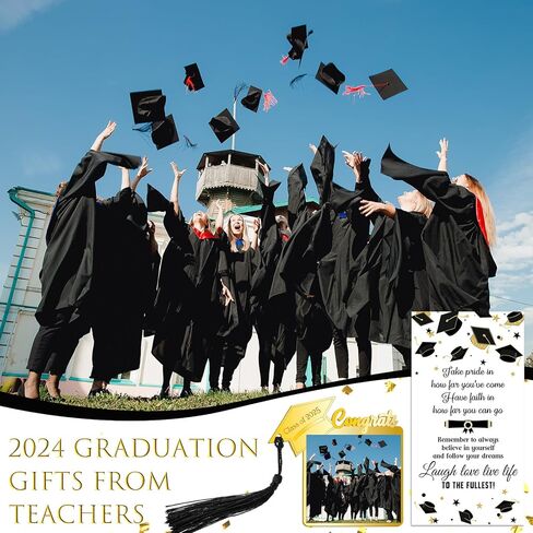 12 Sets Graduation Party Favors Class of 2024 Graduation Gifts Magnetic Graduation Cap Acrylic Picture Frame Mini Tassel Kit Graduation Cards Organza Bags College Seniors Grad (Royal Blue) in Saudi Arabia