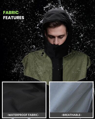 Rain Suit Men's Waterproof Rain Jacket and Pant Packable Outdoor Lightweight Raincoat with Hood for Golf Cycling in Saudi Arabia
