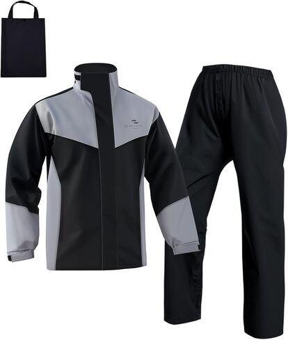 Rain Suit Men's Waterproof Rain Jacket and Pant Packable Outdoor Lightweight Raincoat with Hood for Golf Cycling in Saudi Arabia