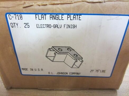 OL Johnson C-718 C718 Flat Angle Plate (Pack of 25) in Saudi Arabia