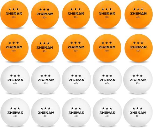 أكثر من 40 كرة بينج بونج من مادة جديدة، 20 عبوة متعددة الألوان باللونين الأبيض والبرتقالي، كرات تنس طاولة متقدمة، 3 نجوم للتدريب والتمرين على كرة بينج بونج، المنافسة واللعب الترفيهي، كرة بينج بونج in Kuwait