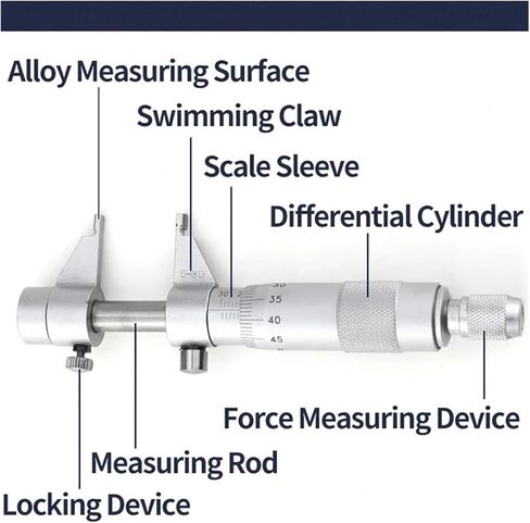 Internal Micrometer Inside Micrometer Measuring Tool Micrometric Gauge for Measurement Indoor Micrometer Internal Diameter Meter(25-50mm Inside) in Saudi Arabia