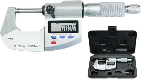 0-25mm Micron Digital Outside Micrometer Electronic Micrometer Gauge 0.001mm Digital Gauge Measuring Tools(50-75mm) in Saudi Arabia