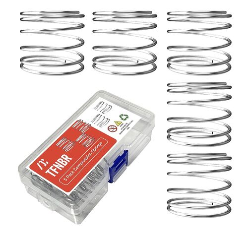 5 Pack Heavy-Duty Compression Springs, 1.6mm Wire × 25mm OD × 45mm Length, Strong Stainless Steel Springs for Machinery, Equipment, Industrial Repair in Kuwait