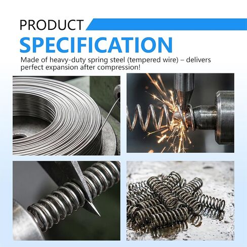 5 Pack Heavy-Duty Compression Springs, 1.6mm Wire × 25mm OD × 45mm Length, Strong Stainless Steel Springs for Machinery, Equipment, Industrial Repair in Kuwait