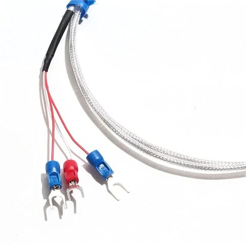 PT100 لوحة من نوع نهاية الوجه المقاومة الحرارية WZPM-201 مستشعر درجة الحرارة سلك PTFE 1 قطعة (سلك فضي 4 متر) in Kuwait