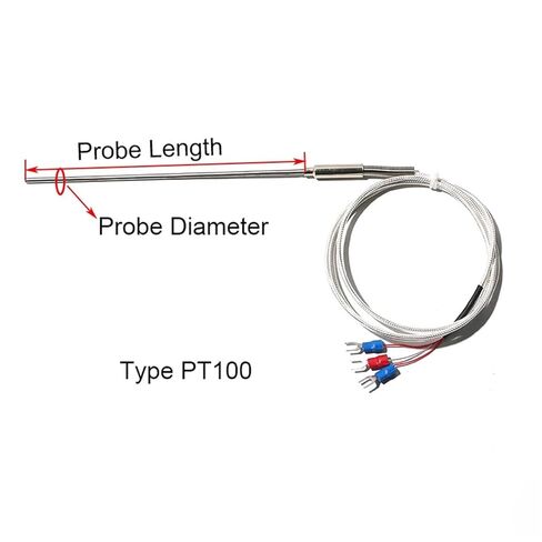 3.0M PT100 Type Thermocouple WZPK-191 for Industrial Temperature Sensor Probe 1Pcs(Probe 4x200mm) in Saudi Arabia
