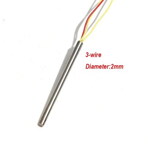 PT100 2MM Small Resistance PTFE Wire SUS304 Probe 1Pcs(2-Wire 2x15mm 1M) in Saudi Arabia